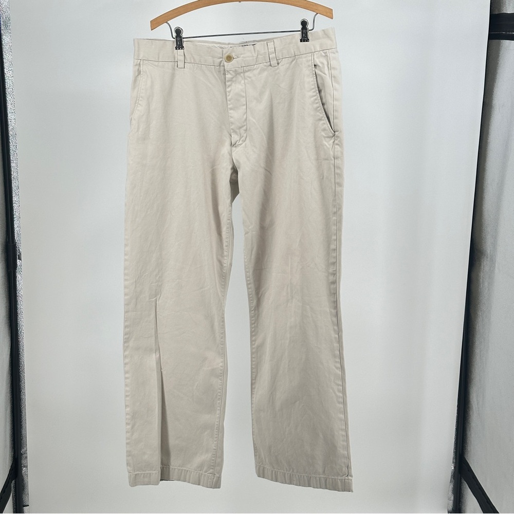 Men's 36/32 Banana Republic Classic Cream Pants Chinos Flat Front Khakis